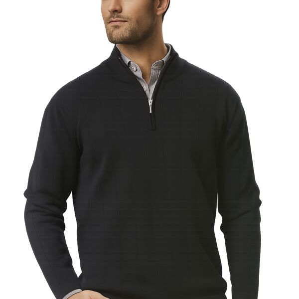 Mens Milano Merino Wool Quarter Zip Thumbnail